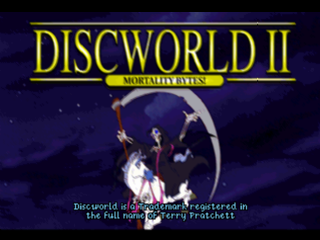 DiscWorld II title screen for Playstation
